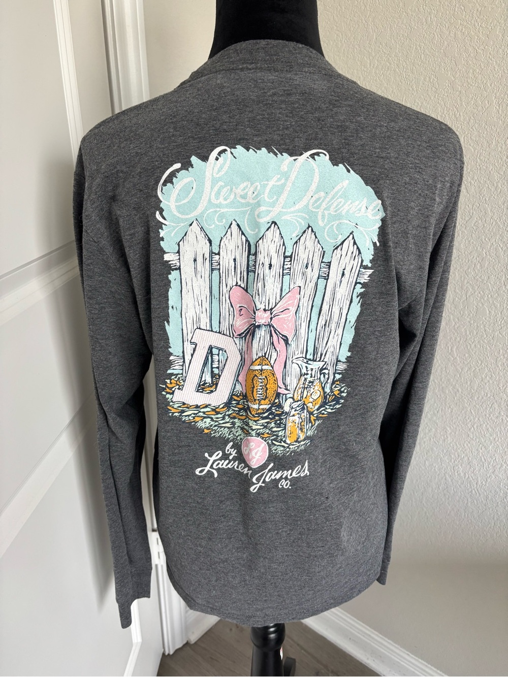 Lauren James Women’s Sweet Defense Football Long Sleeve Graphic T Shirt